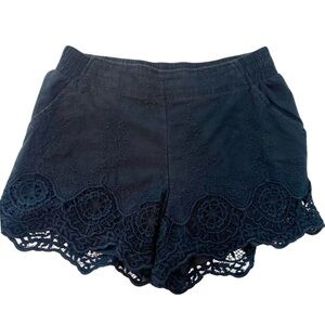 Xhilaration Black Embroidered Shorts